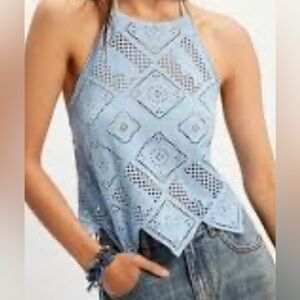 Free People Hankie Halter Top
